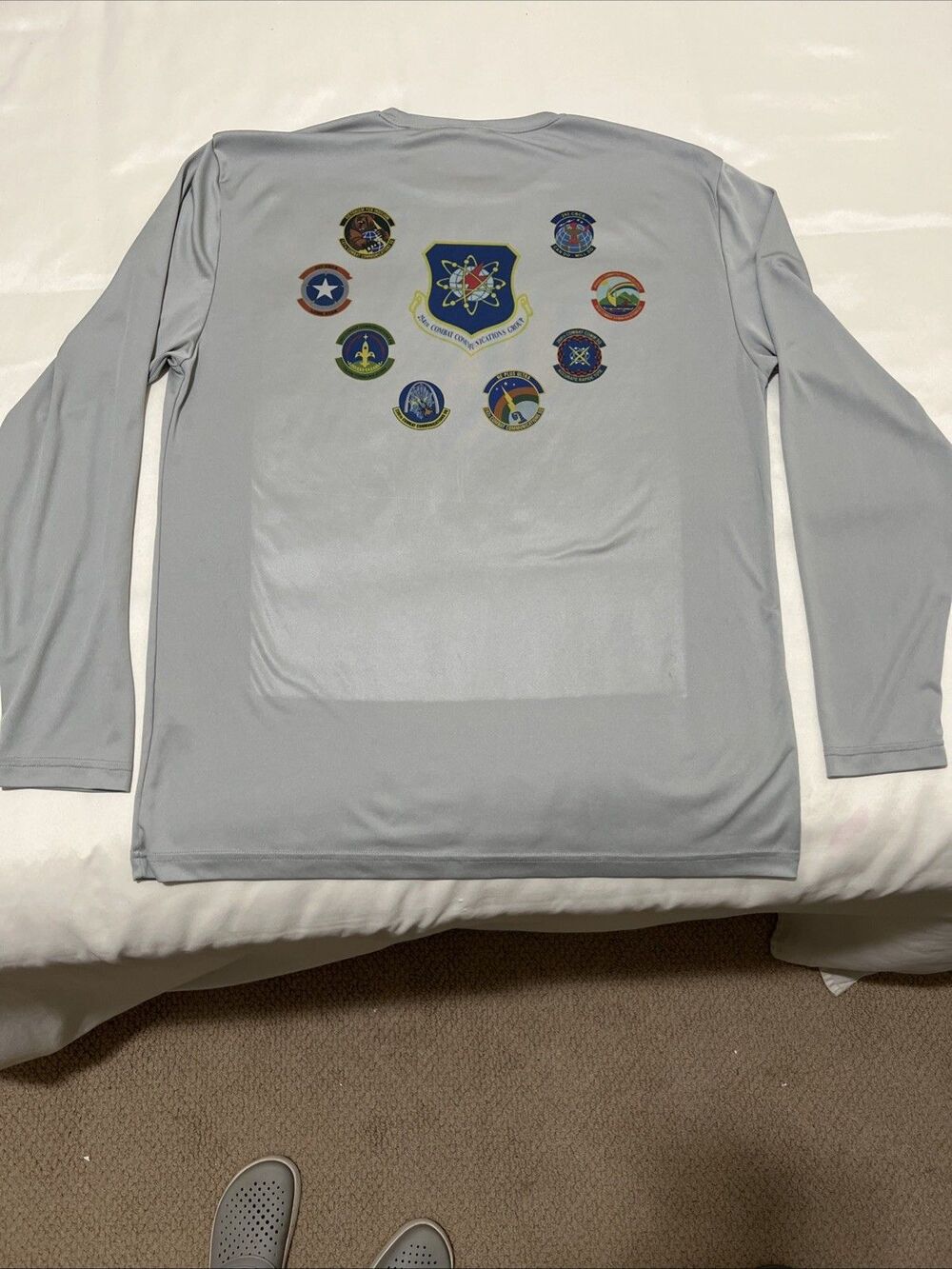 254th Combat Communications Group Shirt Performance Long Sleeve L Road Runner